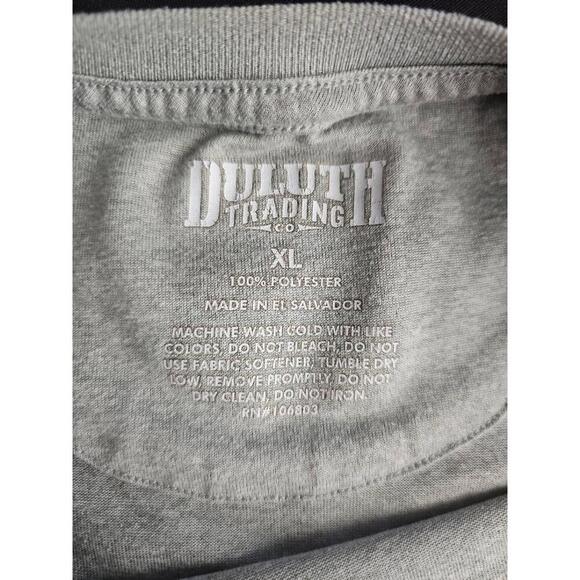 Duluth Trading Co XL Black Grey Short Sleeve Crew Neck Graphic Tee - Picture 5 of 5